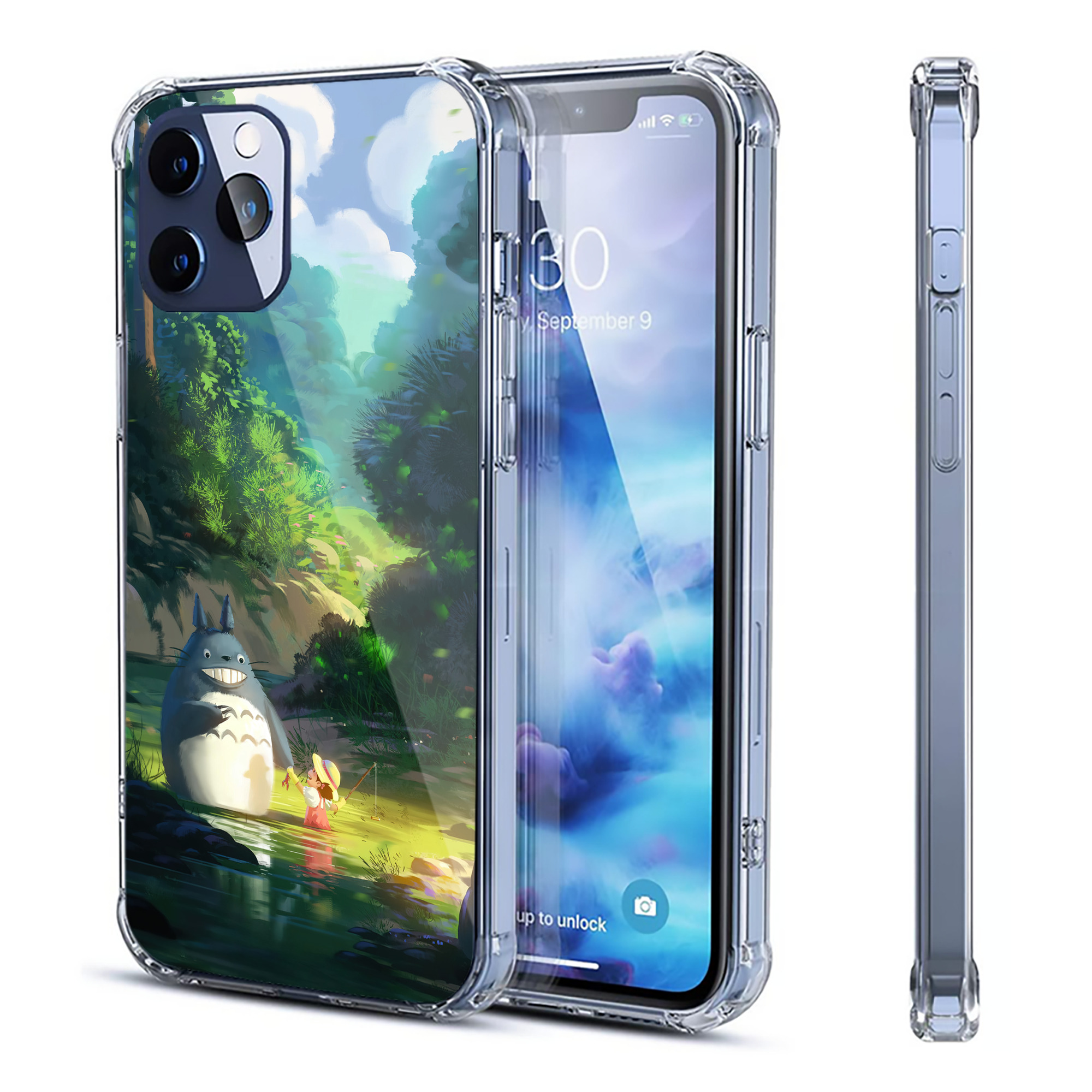 （画像用） となりのトトロ 草壁メイ 草壁サツキ My Neighbor Totoro Satsuki Kusakabe Mei Kusakabe 【iPhone 12シリーズ対応】透明スマホケース（クリアソフトケース）
